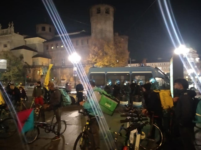 Sciopero rider Torino 30/10/2020